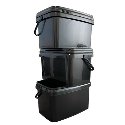 IML Printed Square Plastic Bucket Leak Proof Lid 3L Capaciteit Dikte 1,0 tot 2,5 mm