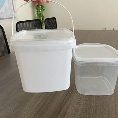 GAP/ISO/FDA gecertificeerde vierkante plastic emmer in 500 ml 1L 2L 3L 4L 5L maten voor snacks