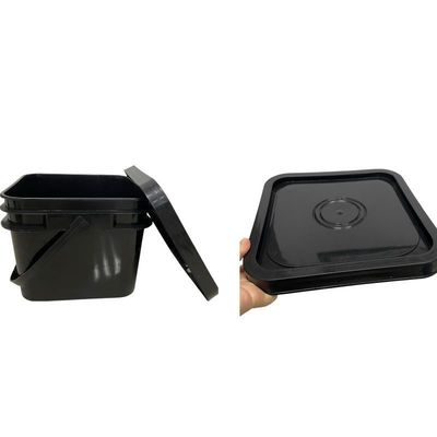 Aanpasbare 2 gallon emmer Food Grade 8L Clear Square Plastic Bucket met deksel