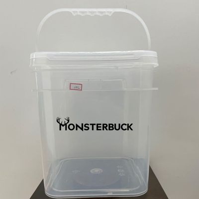 PP vierkante emmer voor snacks Acai container emmer gecertificeerd door GAP/ISO/FDA Printing IML