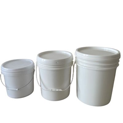 18L ronde zwarte plastic emmer met deksel en handvat
