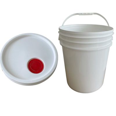 18L ronde zwarte plastic emmer met deksel en handvat