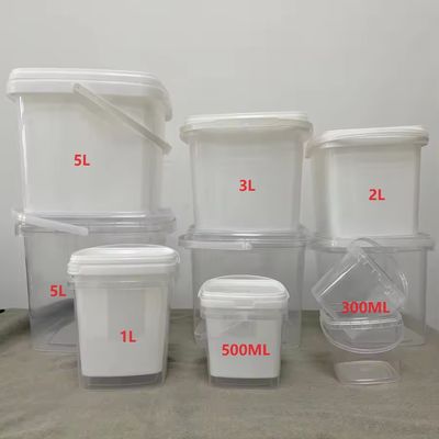 Op maat gemaakte vierkant 1L 2L 3L 4L 5L 10L 15L 16L 18L 20L 25L PP plastic vat voor groothandel