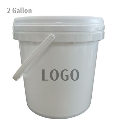 Veilig huisdiervoedsel opslag 2 gallon 8L witte plastic emmer met deksel en tamper proof zegel