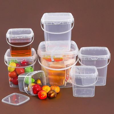 4L 5L 6L 8L 10L plastic vierkante emmer met handvat en deksel