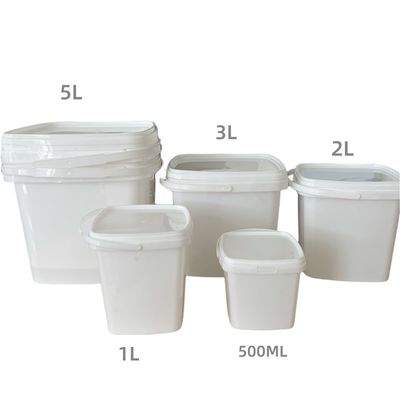 4L 5L 6L 8L 10L plastic vierkante emmer met handvat en deksel