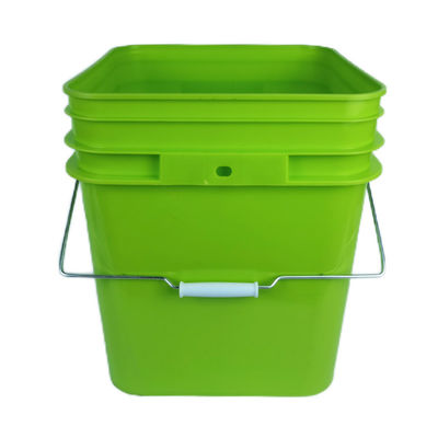 1L 2L 3L 4L 5L 6L 7L 8L 10L vierkante plastic emmer met aangepast kleurenprintlogo