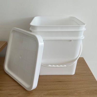 1L 2L 3L 4L 5L 6L 7L 8L 10L vierkante plastic emmer met aangepast kleurenprintlogo