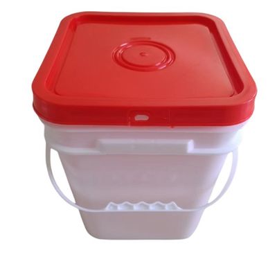 Food Grade Safe Verf Popcorn Witte Plastic Emmers Met Deksels Aanpassen 2L 5L 10L 20L 25L