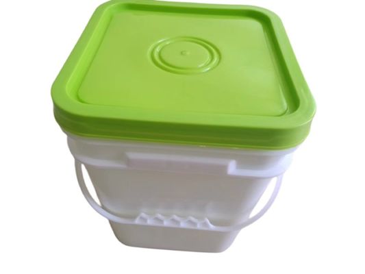 Food Grade Safe Verf Popcorn Witte Plastic Emmers Met Deksels Aanpassen 2L 5L 10L 20L 25L