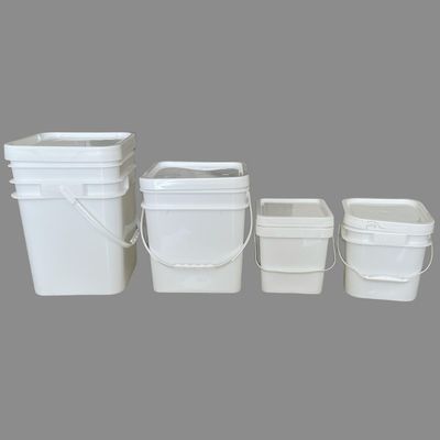 Snack aanpasbaar 3L heldere witte voedselkwaliteit plastic emmer met deksel en handvat