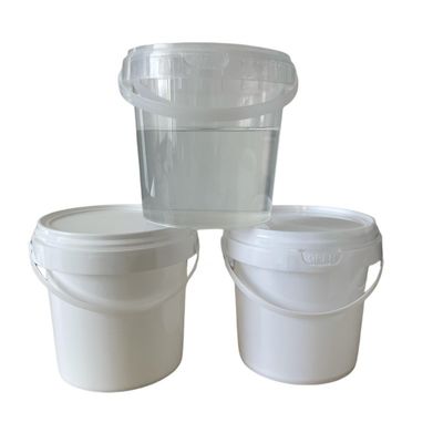 Duidelijke donuts emmer met deksel en handvat BPA vrij herbruikbaar plastic emmer 32 oz Drinkemmer