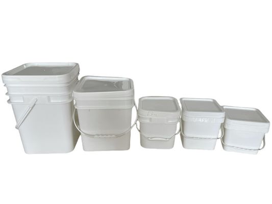 Zilkscherm gedrukt 2 liter plastic emmer voor minerale containers
