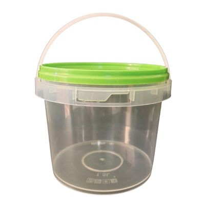 Pas uw verpakkingen aan met 2L ronde plastic emmers en manipulatiebestendige handgreep