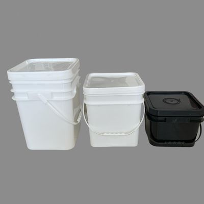 5L Custom Colors Logo Duidelijke Plastic Ronde Emmer Met Handvat En Deksel Voor Voedselverpakking
