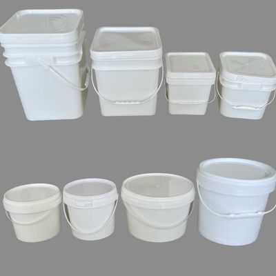 5L Custom Colors Logo Duidelijke Plastic Ronde Emmer Met Handvat En Deksel Voor Voedselverpakking