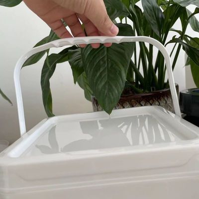 Vierkante emmer met deksel en handvat voor plastic voedselcontainer opslag van droge noten