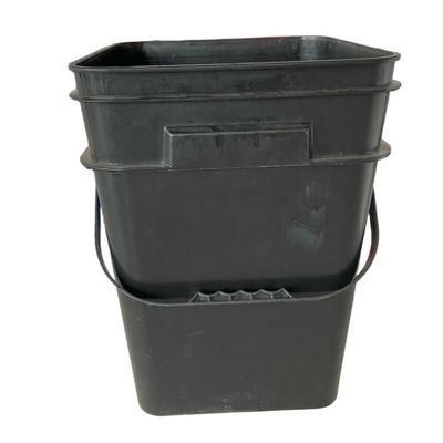 5L 6L 8L 10L 15L 18L 20L Emmer PP Materiaal Zwart Plastic Vierkant Bucket Tool Aanpassen