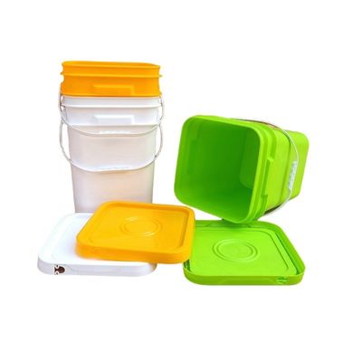 5L 6L 8L 10L 15L 18L 20L Emmer PP Materiaal Zwart Plastic Vierkant Bucket Tool Aanpassen
