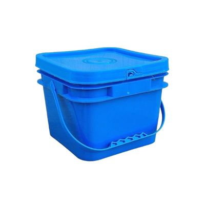 Aanpasbare 8L vierkante plastic emmer voor het verpakken van 2 gallon vierkante emmer in geel