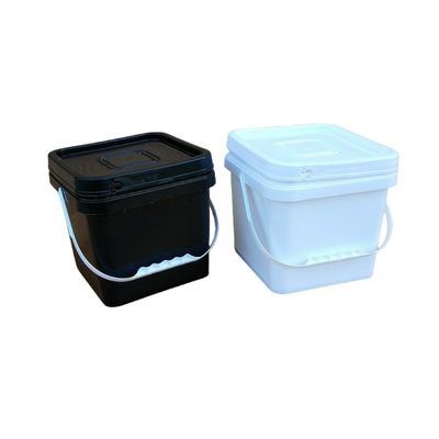 Aanpasbare 8L vierkante plastic emmer voor het verpakken van 2 gallon vierkante emmer in geel