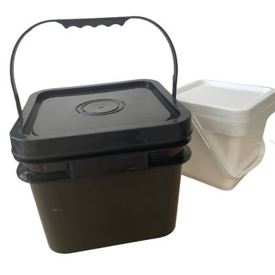 Huisdiervoedsel 5L 6L 8L 10L Vierkante Plastic Bucket met deksel Recycle