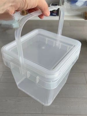 Ronde of vierkant emmer Aanpassen 3L vierkant plastic emmer met gemakkelijk open en dicht deksel