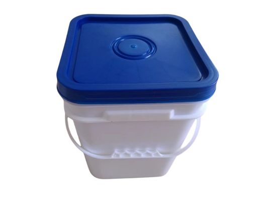 Vierkante plastic emmer met handgreep, aangepaste kleur, rond of vierkant GAP/ISO/FDA-certificaat