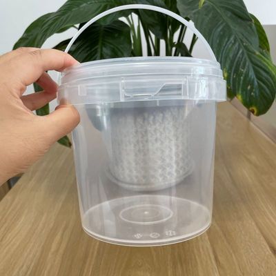 Duurzame plastic emmer aanpassen PP ijscontainer met en aangepast ontwerp