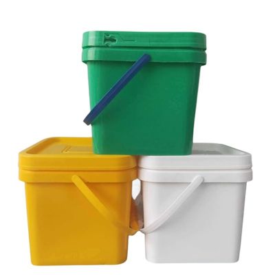 1.0 tot 2,5 mm Dikte Vierkante kleur Plastic Bucket Bucket met gemakkelijk open en dicht deksel