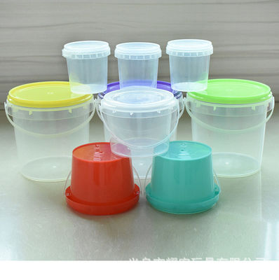 500 ml ronde PP plastic emmer met deksel en handvat voor bewaring van pindakaas