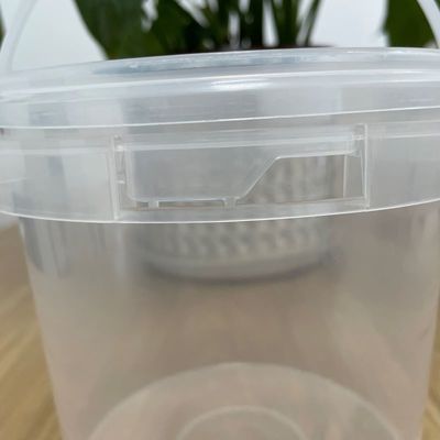 Custom Logo Printing Plastic Bucket met deksel Food Grade Wit en milieuvriendelijk