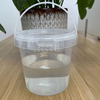 Custom Logo Printing Plastic Bucket met deksel Food Grade Wit en milieuvriendelijk