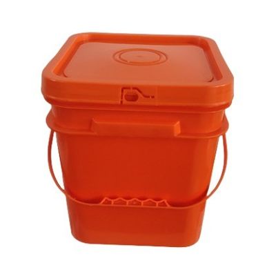 5 Gallon 6 Gallon Verf Custom Plastic Bucket Bucket met dicht deksel Vierkante vorm Bucket