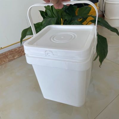 Silk Screen Printing Vierkante Plastic Bucket met deksel en handvat