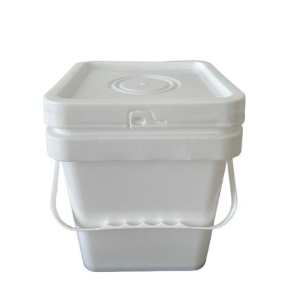 Silk Screen Printing Vierkante Plastic Bucket met deksel en handvat