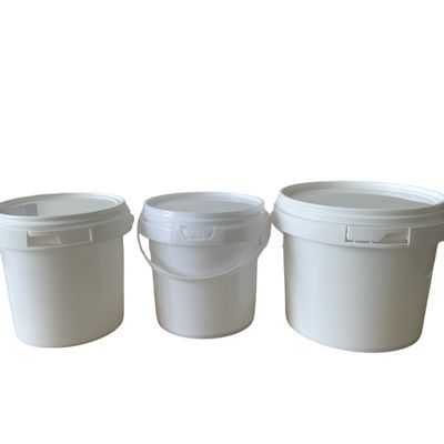 1L-10L heldere plastic emmers met deksel en handvat Multifunctioneel dikte 1,0-2,5 mm