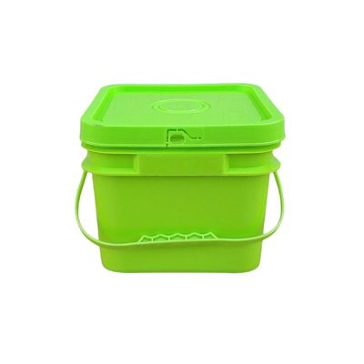 Huisdiervoedsel Op maat gedrukt vierkant emmer Plastic vierkant emmer met deksel Duurzaam en stevig