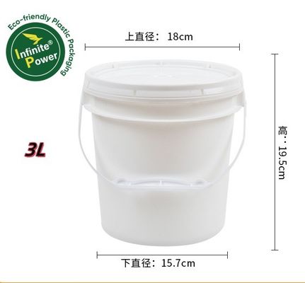 1.0-2,5 mm Dikte 3 liter Plastic emmers Food Grade Butter emmers voor Gravure Printing