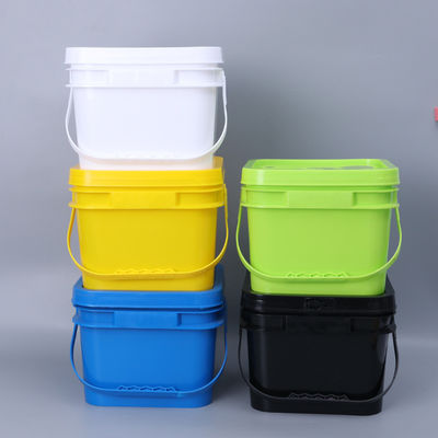 Huisdiervoedsel 2 Gallon Op maat gedrukte vierkant emmer met deksels Voedselkwaliteit plastic container