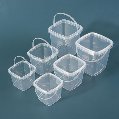 Silk Screen Printing Square Buckets 1 liter container voor specerijen en meel