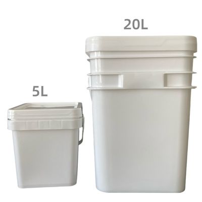 Kleurrijke, op maat gemaakte vierkante container met deksel en handvat GAP/ISO/FDA Certified Perfect