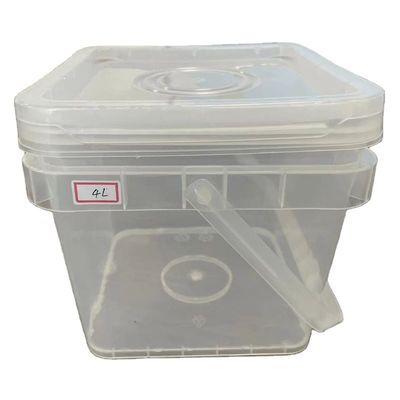 1.0 tot 2,5 mm Dikte Doorzichtige plastic emmer voor aangepaste LOGO Voedselopslagbehoeften