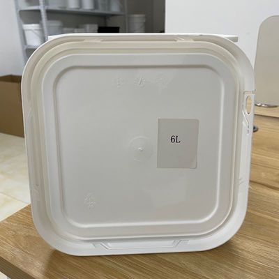 Tamper proof zegel 5L 6L vierkant emmer met verzegeld deksel en logo geprinte plastic emmer