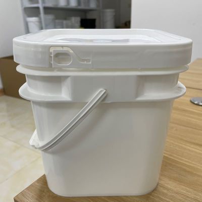 Tamper proof zegel 5L 6L vierkant emmer met verzegeld deksel en logo geprinte plastic emmer