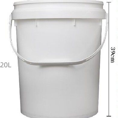 Gele plastic emmer en emmer voor 1L 2L 3L 4L 5L 8L 10L 15L 18L 20L capaciteit