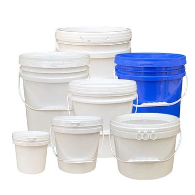 Ronde of vierkant 5L plastic emmers met ijzeren handvat aanpasbaar en duurzaam