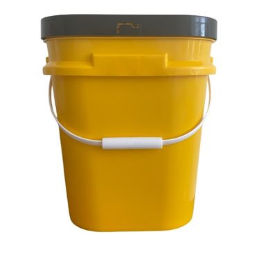5L-20L emmer vierkant plastic emmer met op maat gemaakte drukwerk en polypropyleen materiaal