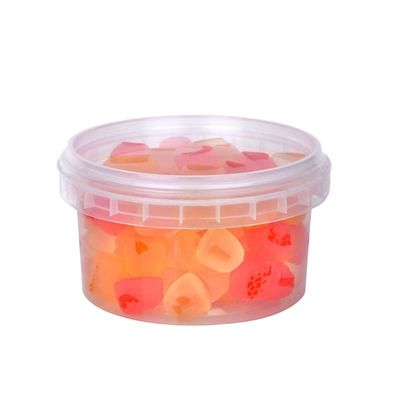 500 ml helder of kleurrijk plastic emmer op maat voor alle soorten voedsel tegen betaalbare prijzen