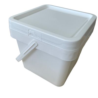 Polypropyleen handvat Plastic vierkante emmer 4L 5L 6L 8L 10L voor het vervoer van dranken